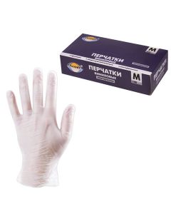 Buy Disposable vinyl gloves 'Aviora', powder-free, size M, 100 pcs | Florida Online Pharmacy | https://florida.buy-pharm.com