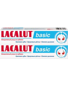 Buy Lacalut basic toothpaste, 75 ml (soldering 2 pcs) | Florida Online Pharmacy | https://florida.buy-pharm.com