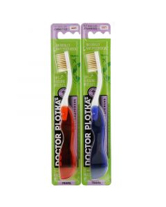 Buy Dr. Plotka, flossing toothbrush antimicrobial, soft, 2 travel toothbrushes | Florida Online Pharmacy | https://florida.buy-pharm.com