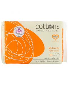 Buy Cottons, Winged Overnight Panty Liners, 100% Pure Cotton Cover, High Volume Stretch, Pack of 10 | Florida Online Pharmacy | https://florida.buy-pharm.com