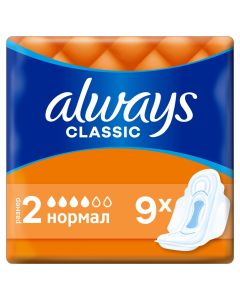 Buy Feminine hygiene pads with wings ALWAYS Classic Normal Dry size 1, 9 pcs. | Florida Online Pharmacy | https://florida.buy-pharm.com