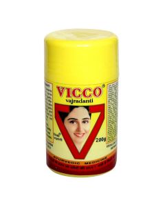 Buy Vicco whitening tooth powder 'Vajradanti', Ayurvedic 100% natural composition, 25 gr. | Florida Online Pharmacy | https://florida.buy-pharm.com