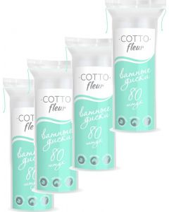Buy Cotto Fleur cotton pads, 80 pcs x 4 packs | Florida Online Pharmacy | https://florida.buy-pharm.com