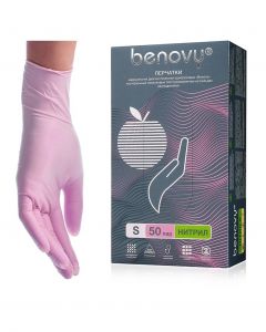 Buy Benovy Nitrile gloves, 100 pcs, S, pink | Florida Online Pharmacy | https://florida.buy-pharm.com