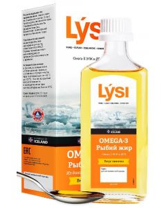 Buy Icelandic fish oil Lysi (Lysi) Omega-3 from wild fish with lemon flavor, 240 ml | Florida Online Pharmacy | https://florida.buy-pharm.com