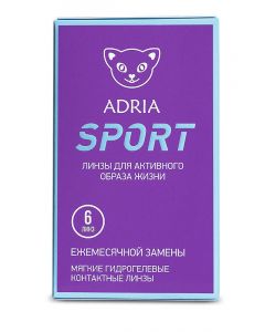 Buy Adria Sport contact lenses for 30 days, -2.50 / 14.2 / 8.6, transparent, 6 pcs. | Florida Online Pharmacy | https://florida.buy-pharm.com