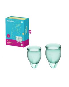 Buy Satisfyer Feel confident menstrual cup set in dark green | Florida Online Pharmacy | https://florida.buy-pharm.com