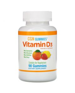 Buy California Gold Nutrition, Immune Supplement, Vitamin D3 Chewable Tablets, Gelatin & Gluten Free, Mixed Berry and Fruit, 50 mcg (2000 IU per serving), 90 chewable tablets | Florida Online Pharmacy | https://florida.buy-pharm.com