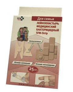 Buy Adhesive plaster SFM Hospital Products SFM set FOR FAMILY No. 25 bactericidal, 25 pcs. | Florida Online Pharmacy | https://florida.buy-pharm.com
