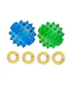 Buy Su-jock massage ball with spring rings, set of 2 pcs. (blue and green) | Florida Online Pharmacy | https://florida.buy-pharm.com