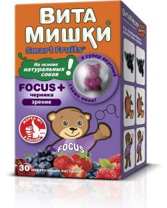 Buy Vitamishki 'Focus + blueberries', 30 chewing pastes x 2.6 g | Florida Online Pharmacy | https://florida.buy-pharm.com