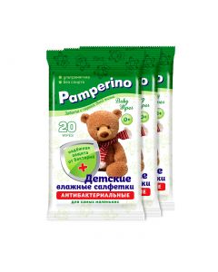 Buy Pamperino 5 packs. Antibacterial baby wipes 20pcs. | Florida Online Pharmacy | https://florida.buy-pharm.com