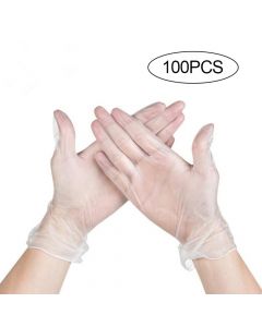 Buy 100pcs disposable transparent gloves without powder home cleaning hair protection labor PVC gloves oil resistant gloves | Florida Online Pharmacy | https://florida.buy-pharm.com