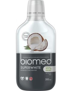 Buy Biomed Superwhite mouthwash without fluoride enhances the whitening properties of toothpaste with coconut extract 6+, 500 ml | Florida Online Pharmacy | https://florida.buy-pharm.com
