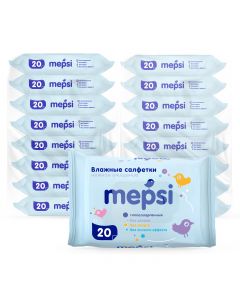 Buy Mepsi Children's wet wipes, 360 pcs (18 pack x 20 pcs) | Florida Online Pharmacy | https://florida.buy-pharm.com