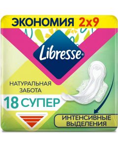 Buy Sanitary pads Libresse Natural Care Ultra Super, 18 pcs | Florida Online Pharmacy | https://florida.buy-pharm.com