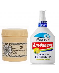 Buy Oral cavity care kit. Albadent with lemon .spray 35ml. + Monastic liniment for bleeding gums. 40 ml. | Florida Online Pharmacy | https://florida.buy-pharm.com