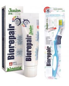 Buy Biorepair Junior Toothpaste for Children with sweet mint extract, 75 ml + Biorepair CURVE Junior Toothbrush for children, blue | Florida Online Pharmacy | https://florida.buy-pharm.com