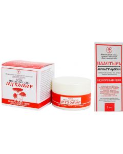 Buy Monastery fly agaric cream 'With sciatica' 50 ml. (warming) + Warming plaster. 2 pcs per pack. | Florida Online Pharmacy | https://florida.buy-pharm.com