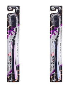 Buy Dr. NanoTo Charcoal & Silver Toothbrush with silver and charcoal nanoparticles (set of 2: pink and blue) (South Korea) | Florida Online Pharmacy | https://florida.buy-pharm.com