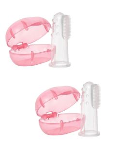 Buy Silicone Kitchen Finger brush for brushing teeth for children in a container, set of 2 | Florida Online Pharmacy | https://florida.buy-pharm.com
