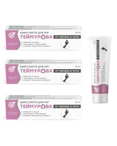 Buy Teymurov cream-paste for feet against odor and sweat 50 g (3 pcs) | Florida Online Pharmacy | https://florida.buy-pharm.com