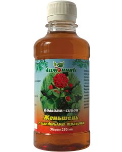 Buy NPK lemongrass. 'Balm-syrup Ginseng with taiga herbs' Adaptogen. Nervous system. General strengthening. 250 ml. | Florida Online Pharmacy | https://florida.buy-pharm.com