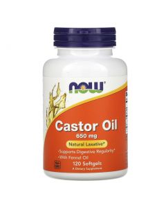 Buy Now Foods, Supplements Supports Healthy Digestive Function, Castor Oil, 650 mg, 120 Softgels  | Florida Online Pharmacy | https://florida.buy-pharm.com