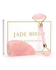 Buy Gift set: Roller and Guasha scraper made of rose quartz Massager for face | Florida Online Pharmacy | https://florida.buy-pharm.com