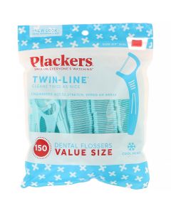 Buy Plackers, Twin-Line, Floss Toothpicks, Economy Pack, Frosty Mint, 150 Pieces | Florida Online Pharmacy | https://florida.buy-pharm.com