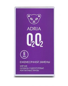 Buy Adria O2O2 contact lenses, 6 pcs. 30 days, -6.00 / 8.6, transparent, 6 pcs. | Florida Online Pharmacy | https://florida.buy-pharm.com