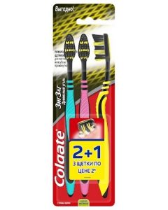Buy Colgate Zig Zag toothbrush, with charcoal, medium hard, 61000433 | Florida Online Pharmacy | https://florida.buy-pharm.com