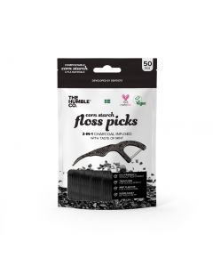Buy Natural toothpicks with dental floss Humble Brush - charcoal, 50 pieces | Florida Online Pharmacy | https://florida.buy-pharm.com