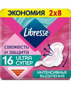 Buy Libresse Ultra Super DUO hygienic pads with soft surface, 16 pcs | Florida Online Pharmacy | https://florida.buy-pharm.com