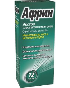 Buy Afrin Extra nasal spray for rhinitis with eucalyptus and menthol, 15 ml., Bayer | Florida Online Pharmacy | https://florida.buy-pharm.com