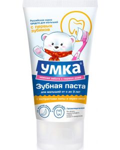 Buy Umka Children's toothpaste with linden and oat grain extracts from 0 to 3 years old 65 g | Florida Online Pharmacy | https://florida.buy-pharm.com