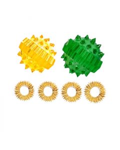 Buy Torg Lines Su-Jok massage ball with spring rings, set of 2 pcs. (yellow and green) | Florida Online Pharmacy | https://florida.buy-pharm.com