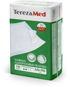 Buy TerezaMed medical diaper disposable absorbent Normal 60 x 90 cm 10 pcs, 60 x 90 cm, 10 pcs | Florida Online Pharmacy | https://florida.buy-pharm.com