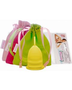Buy Menstrual cup LilaCup Practitioner in a satin bag yellow M | Florida Online Pharmacy | https://florida.buy-pharm.com
