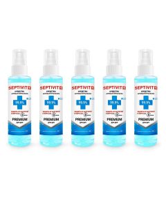 Buy SEPTIVIT Premium Alcohol antiseptic 70% for hands, 99.9% protection, spray, 5 bottles of 100 ml. | Florida Online Pharmacy | https://florida.buy-pharm.com