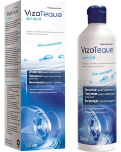 Buy Vizoteque pure crystal solution for lenses 360 ml with a container | Florida Online Pharmacy | https://florida.buy-pharm.com