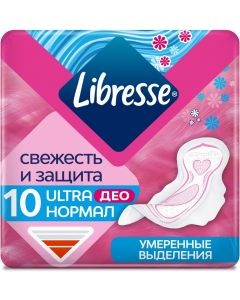 Buy Sanitary pads Libresse Ultra Normal Deo, with soft surface, 10 pcs | Florida Online Pharmacy | https://florida.buy-pharm.com