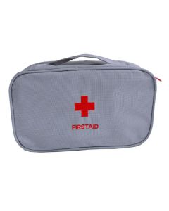 Buy First aid kit bag 'First aid' for home and travel, travel bag for medicines and medicines with 3 compartments, soft case, gray, 24x14x8cm | Florida Online Pharmacy | https://florida.buy-pharm.com