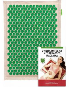 Buy Tibetan applicator Kuznetsova on a soft pad, less sharp needles, 41x60 cm, green | Florida Online Pharmacy | https://florida.buy-pharm.com