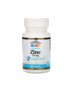 Buy 21st Century, Zinc, Chelated, 50 mg, 60 tablets | Florida Online Pharmacy | https://florida.buy-pharm.com
