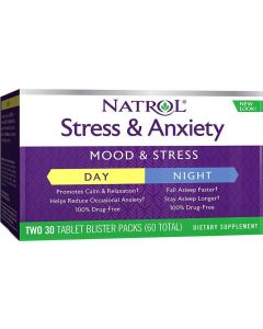 Buy Natrol Vitamins 'Stress & Anxiety Day + Night' 60 tab | Florida Online Pharmacy | https://florida.buy-pharm.com