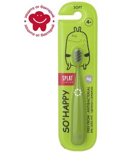Buy Splat Junior Toothbrush, with silver ions, soft bristles, for children from 4 years old, green | Florida Online Pharmacy | https://florida.buy-pharm.com