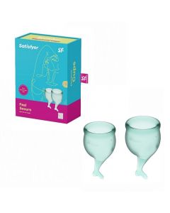 Buy Satisfyer Feel secure menstrual cup set in dark green | Florida Online Pharmacy | https://florida.buy-pharm.com