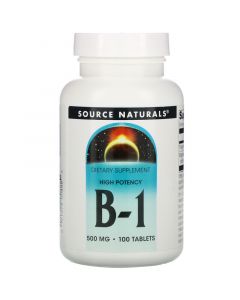 Buy Source Naturals, B-1, High Potency, 500 mg , 100 tablets | Florida Online Pharmacy | https://florida.buy-pharm.com