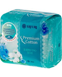 Buy Sanitary pads Premium Cotton, normal, 24 cm, 10 pcs | Florida Online Pharmacy | https://florida.buy-pharm.com